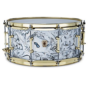 Ludwig Classic Maple Snare Drum - White Mosaic with Brass Hardware