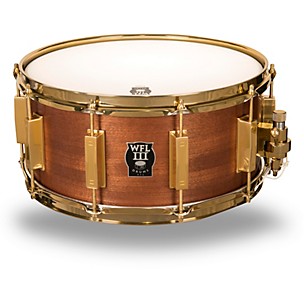 WFLIII Drums Classic Wood Mahogany Snare Drum With Gold Hardware