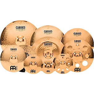 MEINL Classics Custom Triple Bonus Pack Cymbal Box Set With Free 8" Bell, 10" Splash, 12" Trash Splash