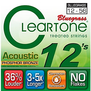 Cleartone Coated Phosphor-Bronze Bluegrass Acoustic Guitar Strings