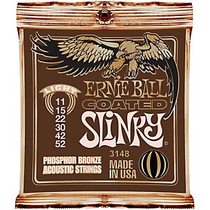 Ernie Ball Coated Slinky Phosphor Bronze Acoustic Strings Light