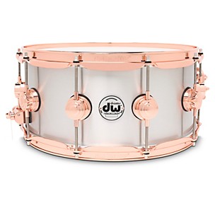 DW Collector's Series 1mm Aluminum Snare Drum with Copper Hardware -
