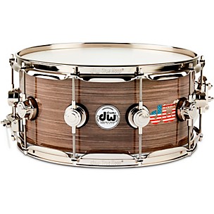 DW Collector's Series American Flag Logo Snare Drum With Nickel Hardware