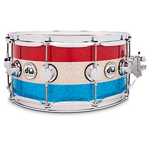 DW Collector's Series Red, White and Blue 333 Maple Snare Drum -