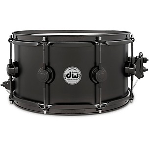 DW Collector's Series Satin Black Over Brass Snare Drum With Black Nickel Hardware