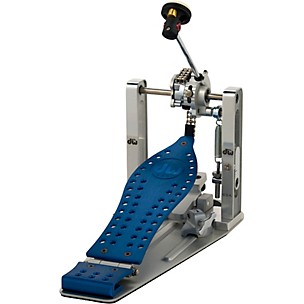 DW Colorboard Machined Chain Drive Single Bass Drum Pedal with Blue Footboard