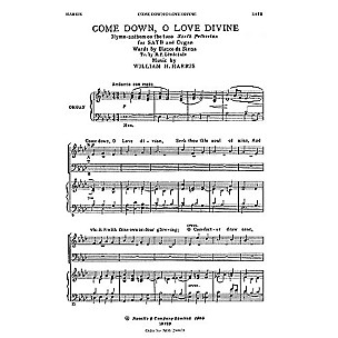 Novello Come Down, O Love Divine SATB Composed by William H. Harris