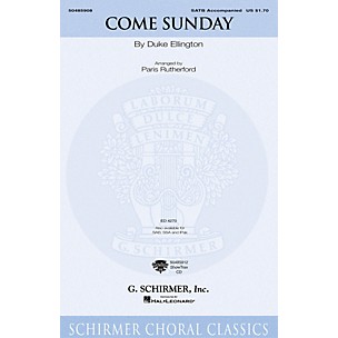 G. Schirmer Come Sunday ShowTrax CD Arranged by Paris Rutherford