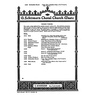 G. Schirmer Come Thou Almighty King (SATB with organ and 2 trumpets) SATB composed by Felice De Giardini
