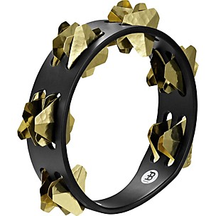 MEINL Compact Super-Dry Wood Tambourine Two Rows Brass Jingles