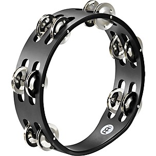 MEINL Compact Wood Tambourine Two Rows Steel Jingles