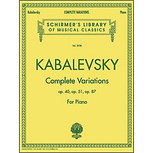 G. Schirmer Complete Variations Op 40 Op 51 Op 87 By Kabalevsky
