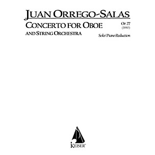 Lauren Keiser Music Publishing Conc for Oboe and String Orchestra, Op 77 LKM Music Series by Juan Orrego-Salas