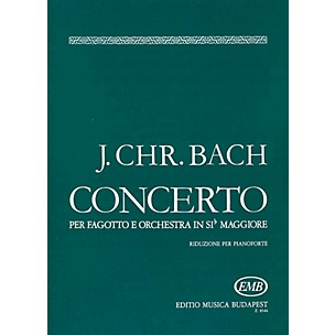 Editio Musica Budapest Conc in B Flat (Bassoon with Piano Accompaniment) EMB Series by Johan Sebastian Bach