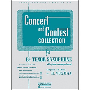 Hal Leonard Concert And Contest Collection B Flat Tenor Saxophone Solo Part Only