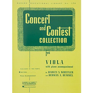 Hal Leonard Concert And Contest Collection for Viola Solo Part Only