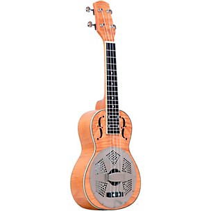 Gold Tone Concert-Scale Curly Maple Resonator Ukulele with Gig Bag