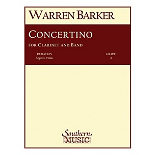 Southern Concertino (with Clarinet Solo) Concert Band Level 4 Composed by Warren Barker