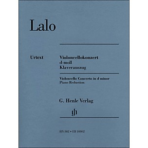 G. Henle Verlag Concerto D Minor for Violoncello And Orchestra Piano Reduction By Lalo / Jost