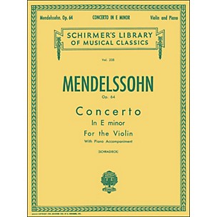 G. Schirmer Concerto E Minor Op 64 Violin Piano By Mendelssohn