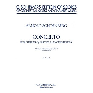 G. Schirmer Concerto (Full Score) Study Score Series Composed by Arnold Schoenberg