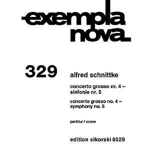 SIKORSKI Concerto Grosso No. 4 & Symphony No. 5 (Study Score) Study Score Series Composed by Alfred Schnittke