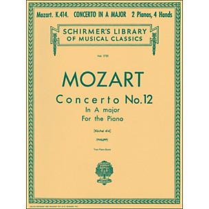 G. Schirmer Concerto No 12 A Major K414 2 Pianos 4 Hands Score By Mozart