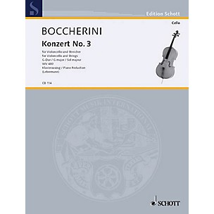 Schott Concerto No. 3 in G Major (Cello and Basso Continuo) Schott Series