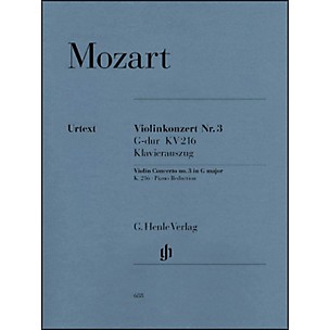 G. Henle Verlag Concerto No. 3 in G Major K216 By Mozart