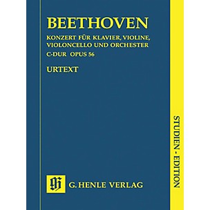 G. Henle Verlag Concerto for Piano, Violin, Violoncello, and Orchestra C Major Op. 56 Henle Study Scores by Beethoven