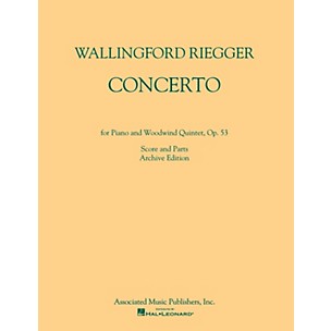 G. Schirmer Concerto for Piano and Woodwind Quintet, Op. 53 (Score and Parts) Ensemble Series by Wallingford Riegger