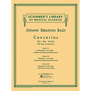 G. Schirmer Concerto for Violin In E Major with Piano Reduction By Bach