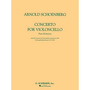 G. Schirmer Concerto for Violoncello and Orchestra (Piano Reduction) String Solo Series Composed by Arnold Schoenberg