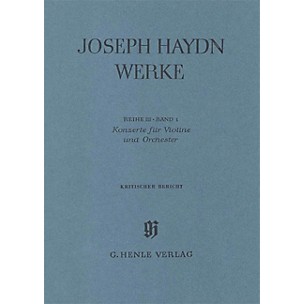 G. Henle Verlag Concertos for Violin and Orchestra Henle Edition Series Hardcover