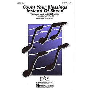 Hal Leonard Count Your Blessings Instead of Sheep SATB arranged by Mark Brymer