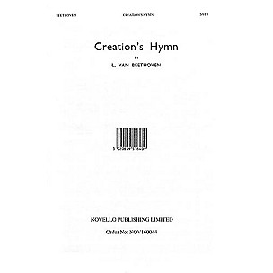 Music Sales Creation's Hymn SATB a cappella Composed by Ludwig van Beethoven