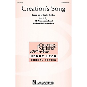 Hal Leonard Creation's Song 3 Part Treble composed by Jill Friedersdorf