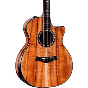 Taylor Custom All Figured AA Grade Hawaiian Koa Grand Auditorium Acoustic-Electric Guitar