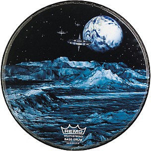 Remo Custom Graphic Blue Moon Resonant Bass Drum Head