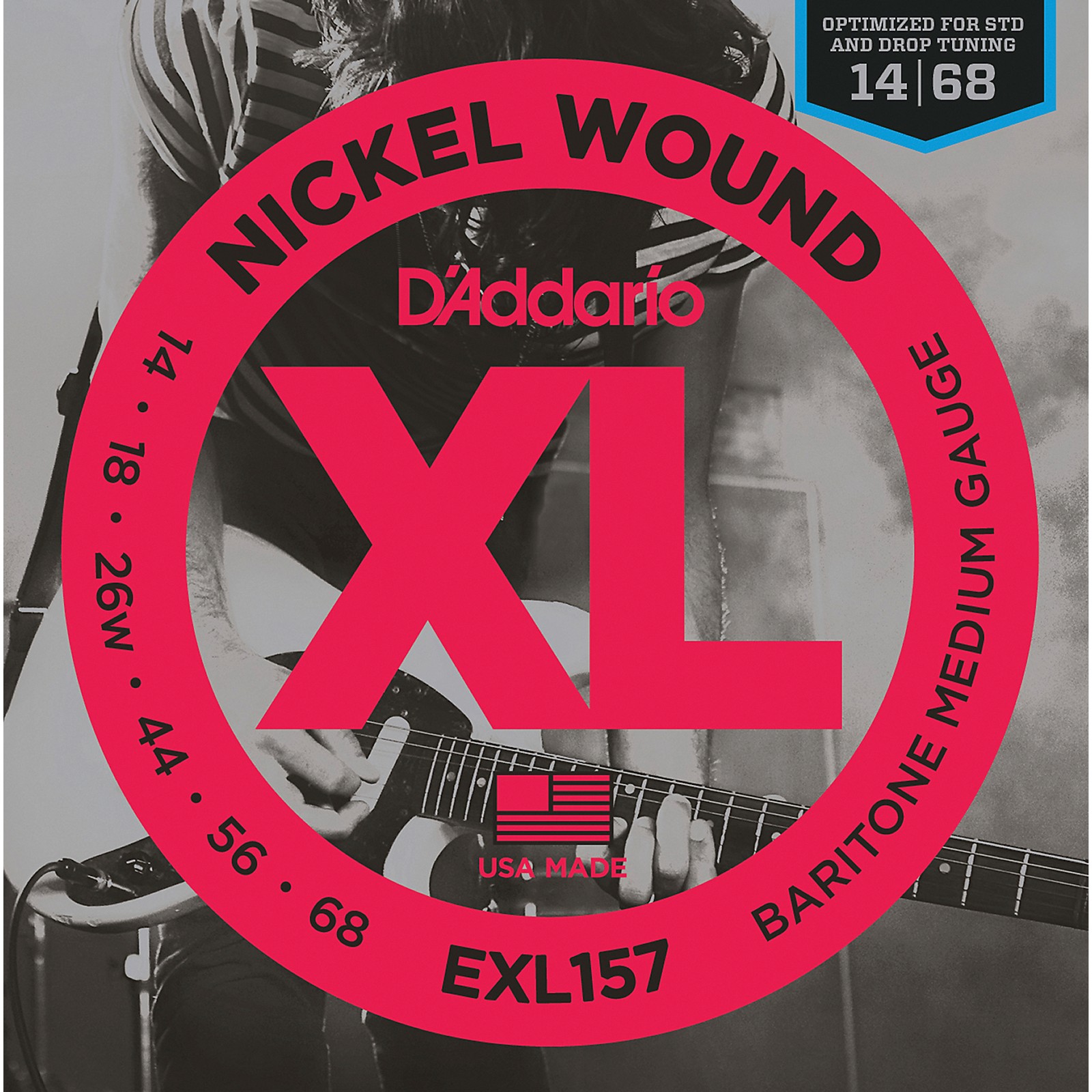 D'Addario D'Addario EXL157 Nickel Wound Medium Baritone Guitar