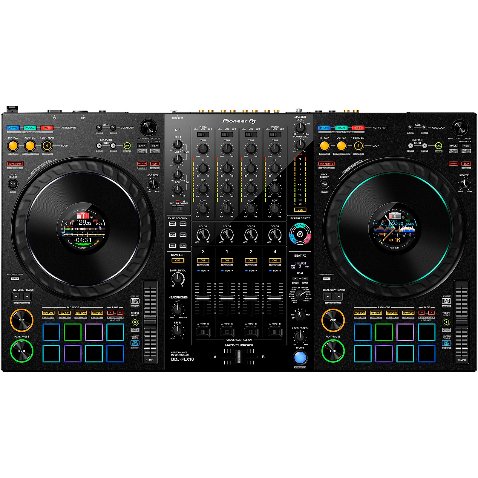 Pioneer DJ DDJ-FLX10 4-Channel Performance DJ Controller for