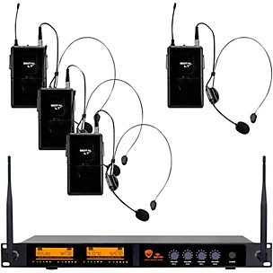 Nady DW-44 Quad Digital Wireless System with Headset Microphone