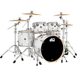 DW DWe Wireless Acoustic-Electronic Convertible 5-Piece Drum Set Bundle With 22" Bass Drum, Cymbals and Hardware