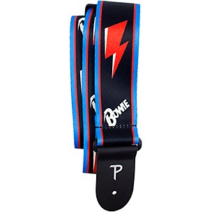 Perri's David Bowie Red Bolt Polyester Guitar Strap