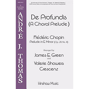 Hinshaw Music De Profundis (A Choral Prelude) SATB arranged by James E. Green