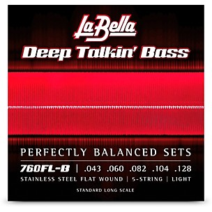 LaBella Deep Talkin' Bass Stainless Steel Flat Wound 5-String Bass Strings