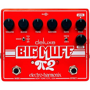 Electro-Harmonix Deluxe Big Muff Pi 2 Fuzz Effects Pedal With Tone Wicker -