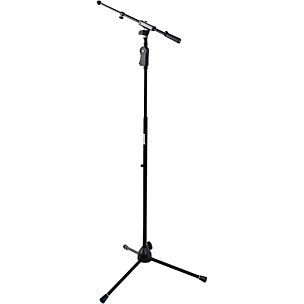 Shure Deluxe Tripod Mic Stand With Telescoping Boom and Pistol Grip One-Handed Clutch -