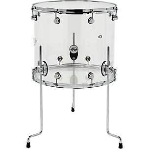 DW Design Series Acrylic Floor Tom With Chrome Hardware