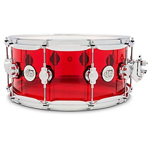 DW Design Series Acrylic Ruby Snare Drum